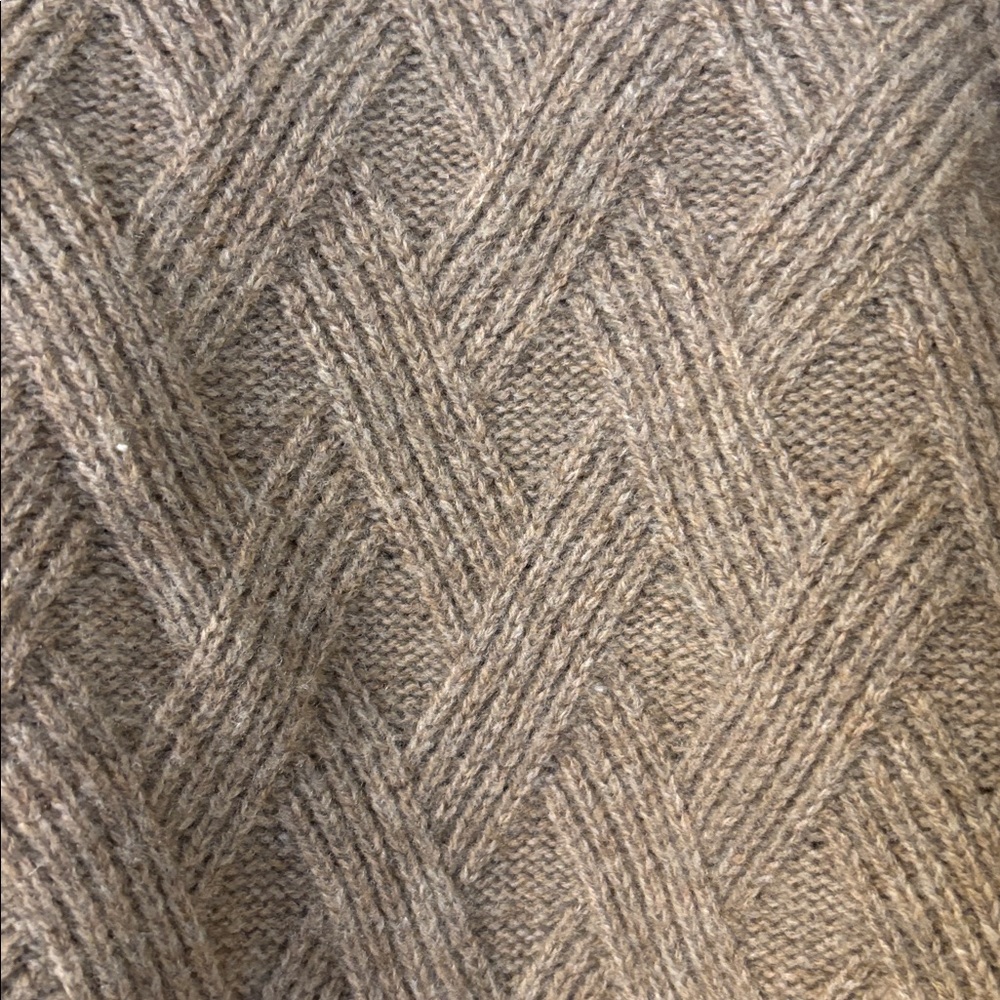 100% Superfine Merino Wool Tan Mockneck Sweater